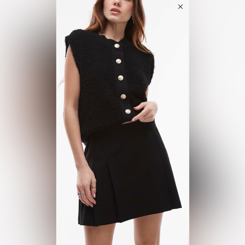 Mango Black Mini Skirt - L